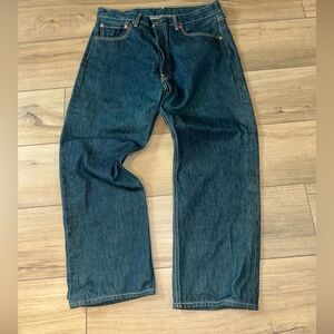 Vintage Levis 501 Original Mens Jeans Contrast Stitching Straight Leg 2011 34/32